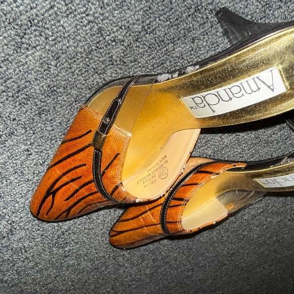 Vintage Amanda Women's Brown Heeled Sandals - Picture 3 of 4